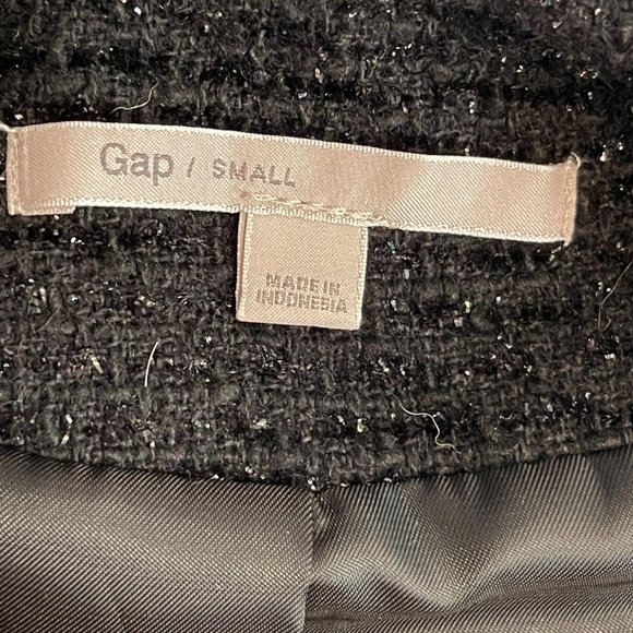 Gap women’s sparkle zip front jacket in black size small. - Picture 8 of 9